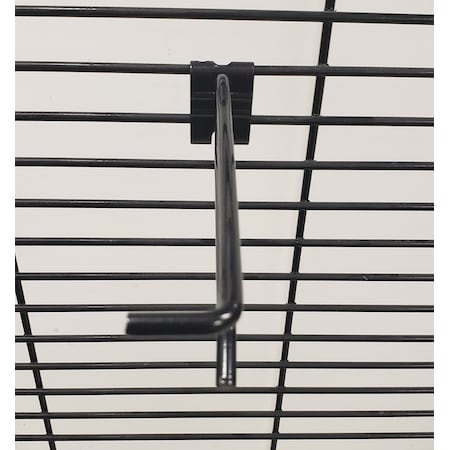 Trion 4 in. 212 Black Metal Cross bar hooks in black Wire Rack Hooks 50 pk CB25QBH4CPBK-50